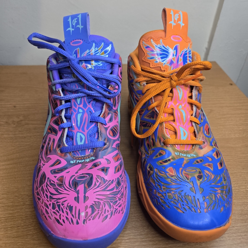 Puma Kids Sneakers in Pink and Orange - Picture 2 of 7